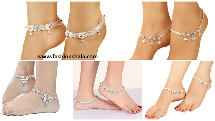 Low Weight Anklet Payal in Silver