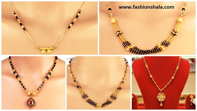 latest beautiful gold mangalsutra designs featured