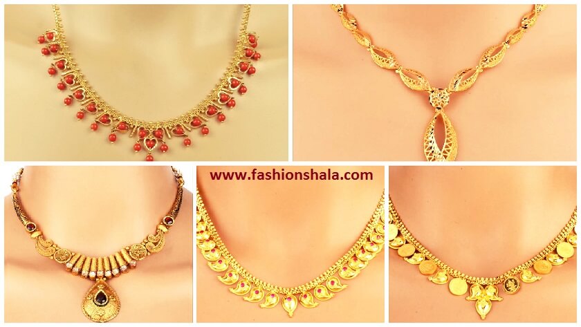 latest designer gold necklaces