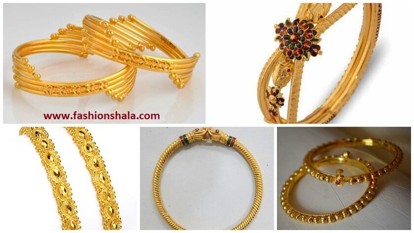light weight gold bangles featured