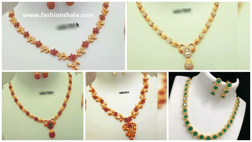 light weight gold necklace designs featured