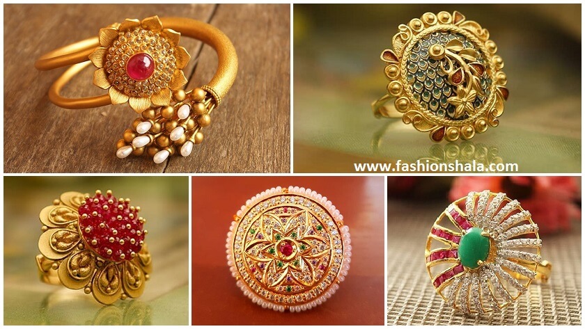 big size gold finger rings designs for women featured