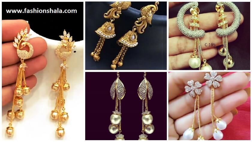 long stylish latkan earrings featured