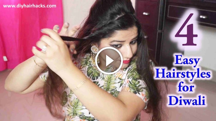 4 Easy Hairstyles for Diwali