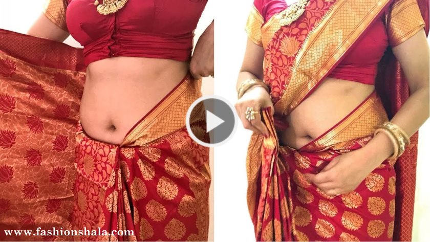 How To Drape South Indian Bridal Saree Perfectly video