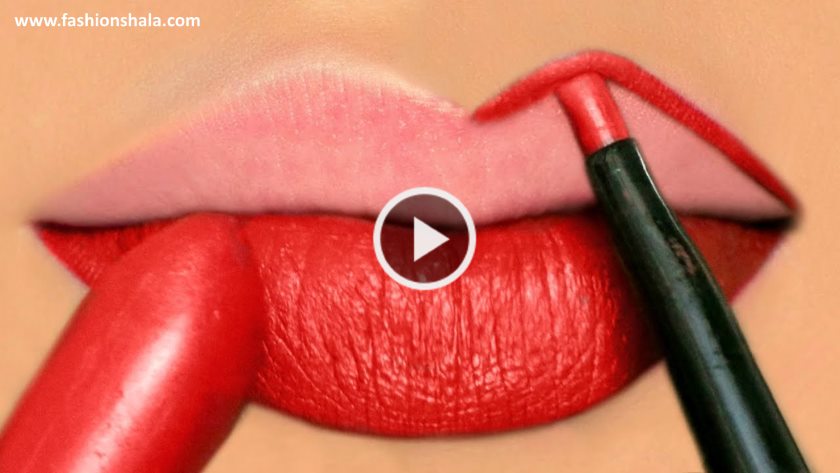 how to apply red liquid lipstick perfectly