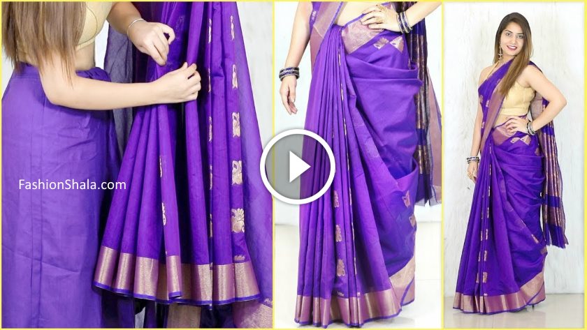 How To Wear Cotton Saree Perfectly