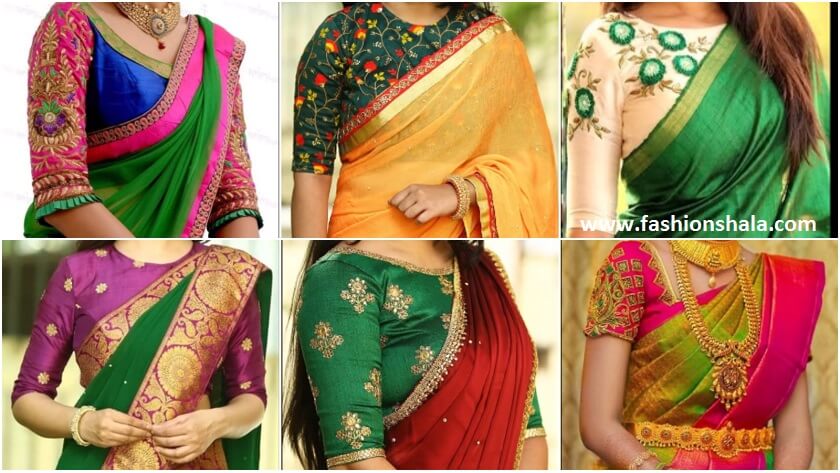 silk saree designer blouse featured