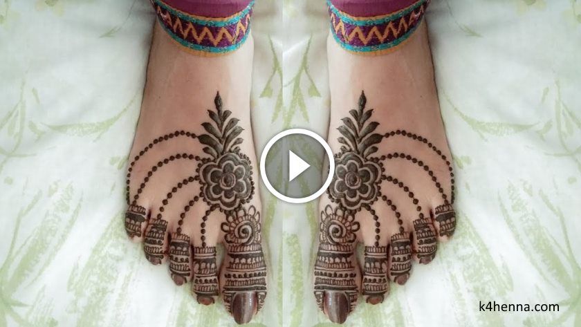 Simple and Beautiful Feet Mehndi Design