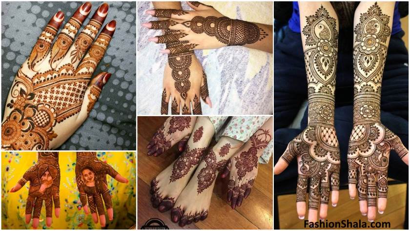 different types of henna mehndi designs