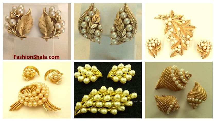Designer Pearl Earring And Pendant Sets