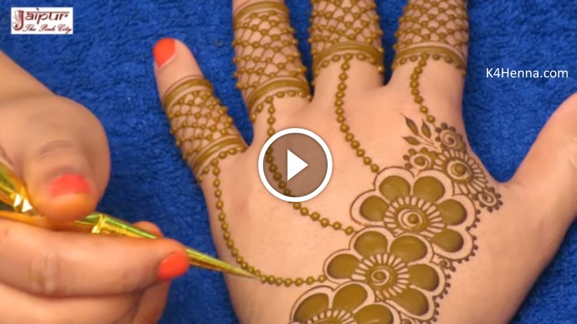 Holi Special Jewelry Mehndi Design for Back Hands