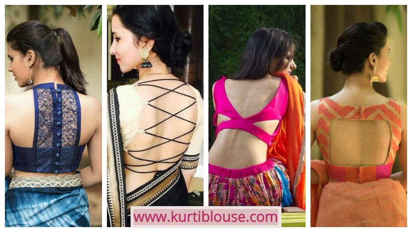 15 Stylish Saree Blouse Back Neck Designs
