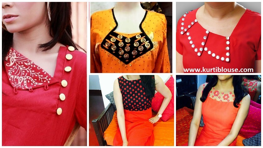 stylish front neck design for kurti featured