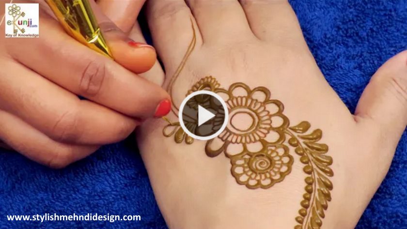 Easy Floral Mehndi Design For Hands