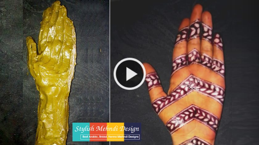 How to apply full hand mehndi with the help of cello tape video