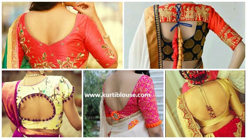 Different Types Of Blouse Back Neck Designs Kurti Blouse