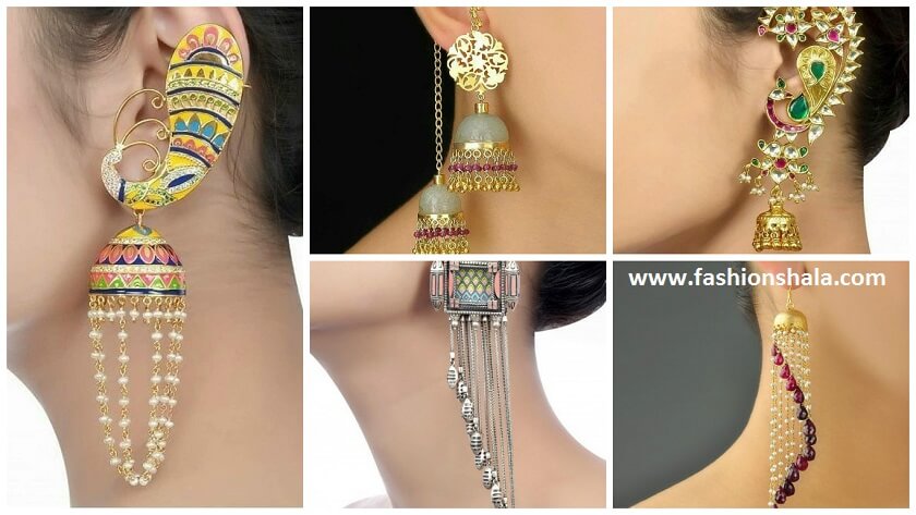 Beautiful Stone Jhumka Earrings Design