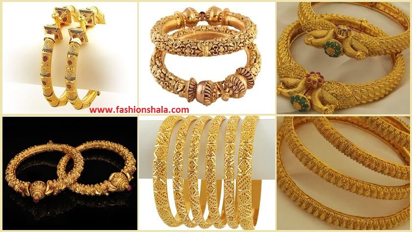 Latest collection gold bangles designs