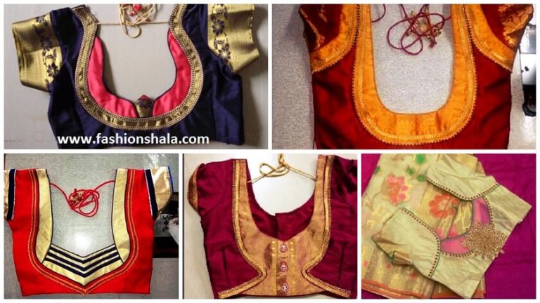 Top 20 Back Neck Blouse Designs for Your Wardrobe - Ethnic Fashion ...