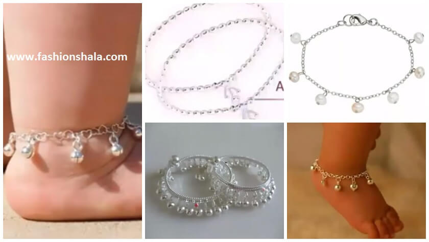 silver baby anklet designs featured