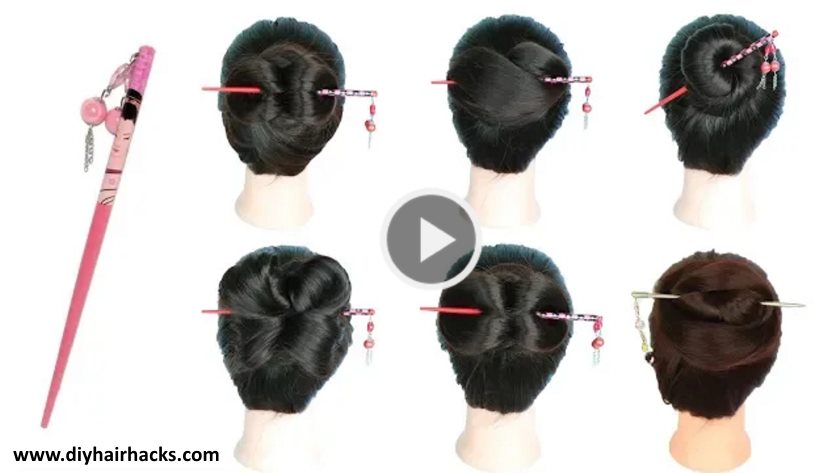 6 easy and amazing juda hairstyle with bun stick video