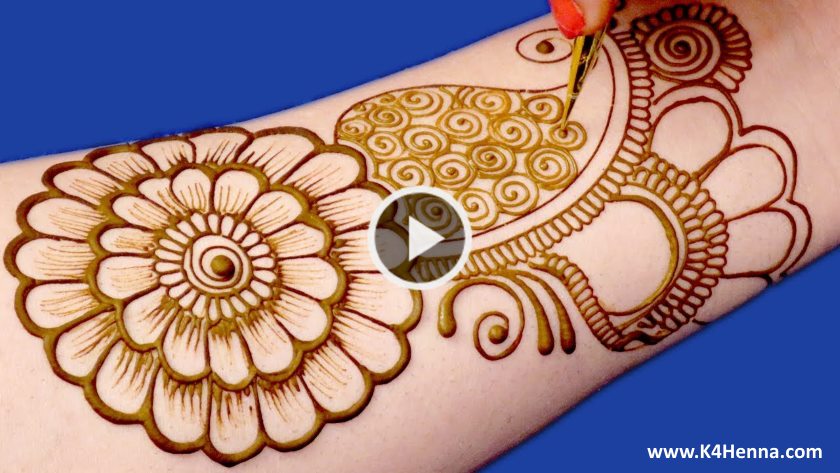 Easy Floral Henna Mehndi Design For Hands