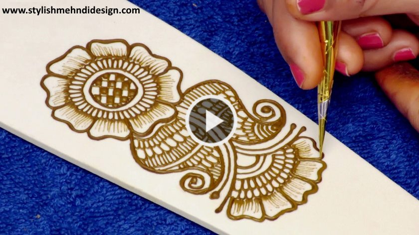 Easy Floral Stylish Mehndi Design For Hands