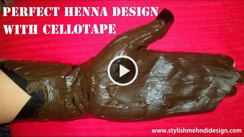 How to Make Perfect Mehndi design With Cellotape