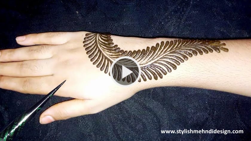 How to apply mehndi for back hand