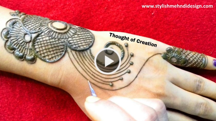 New Stylish Jewellery Mehndi Design for Hands