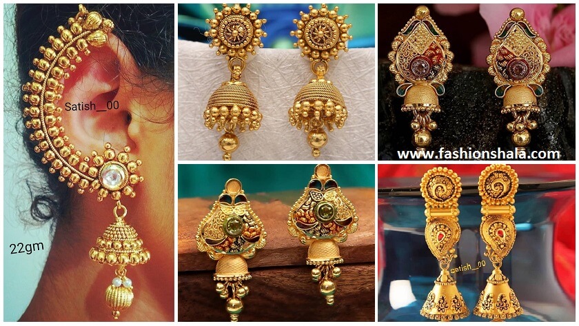 designer gold earrings featured