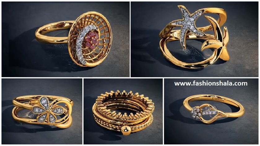 Designer Gold Finger Rings for Women
