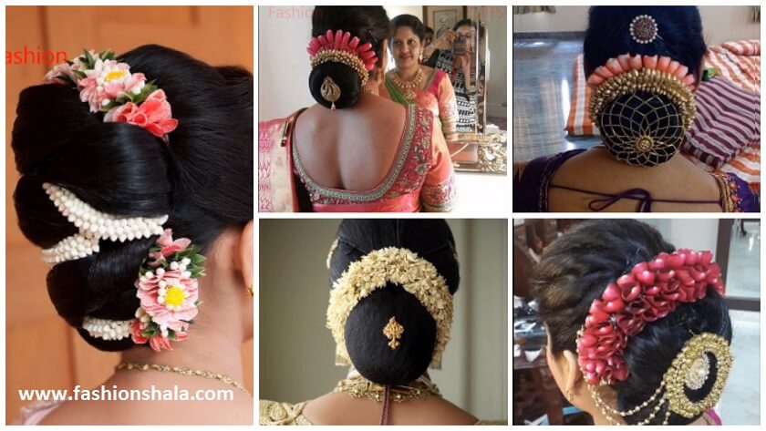 Beautiful Bridal Bun Hairstyle With Jewellery