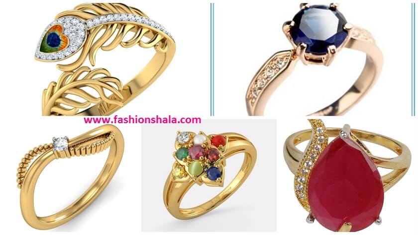 New Gold And Stone Finger Ring Designs