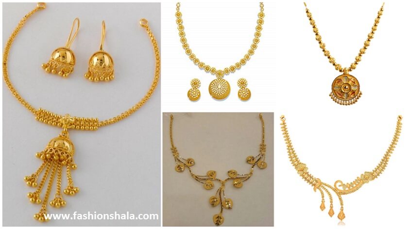 Light Weight Gold Chain Necklace Set