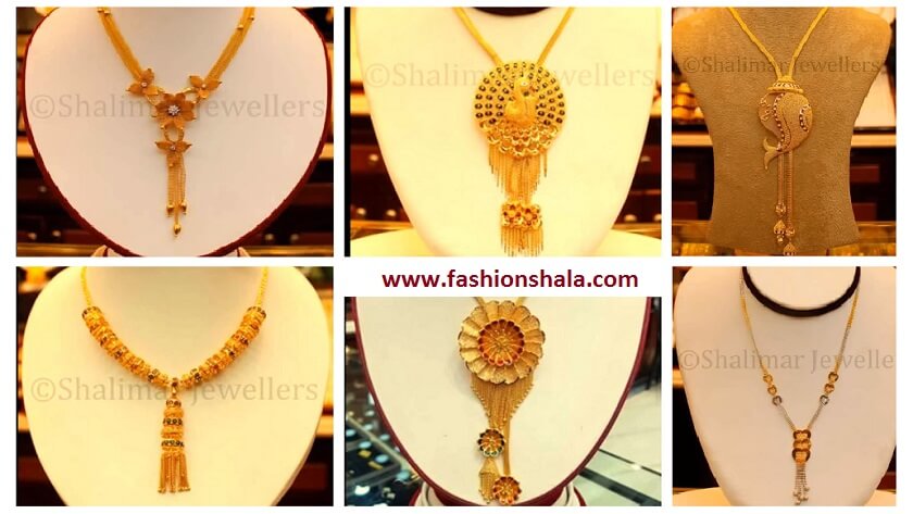 modern designer gold necklaces featured