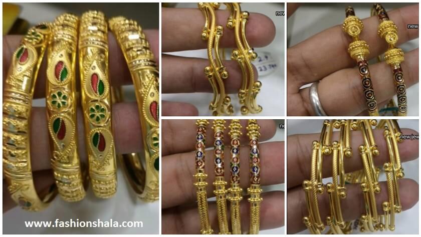 New Gold Bangle Designs for Ladies