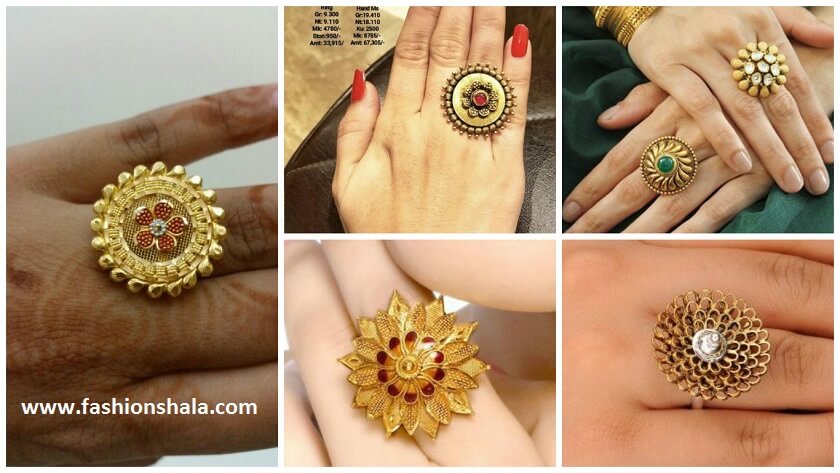 Traditional Indian Broad Finger Rings Designs