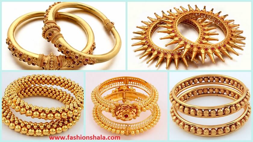 Traditional South Indian Bridal Gold Bangle Designs