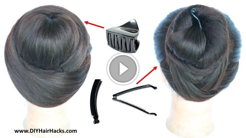 2 Cute Easy Hairstyles With Using Clutcher
