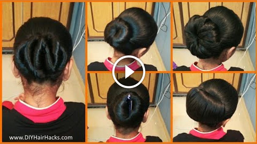 5 Very Easy Bun Hairstyles Tutorial - Ethnic Fashion Inspirations!
