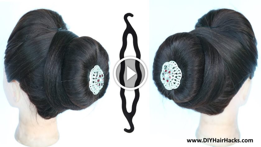 Easy and simple juda hairstyle with using magic hair lock