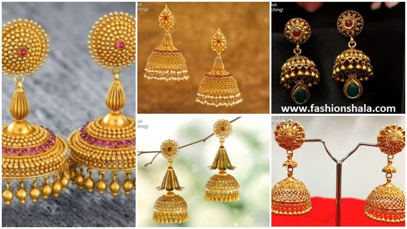Latest Gold Jhumka Designs For Your Stunning Look
