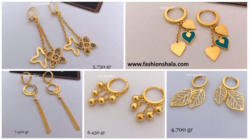 New Light Weight Gold Earrings Collection