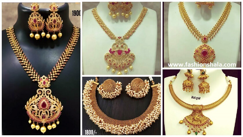 Beautiful Gold Necklaces With Earrings