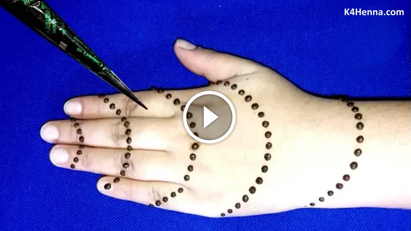 Easy Dots Mehndi Design Trick With Bangle