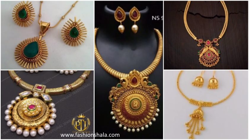 Latest Lightweight Gold Necklace Designs with weight & Price || Latest Gold  Necklace designs #indhus - YouTube