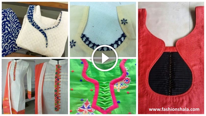 New stylish and trendy kurti neck designs