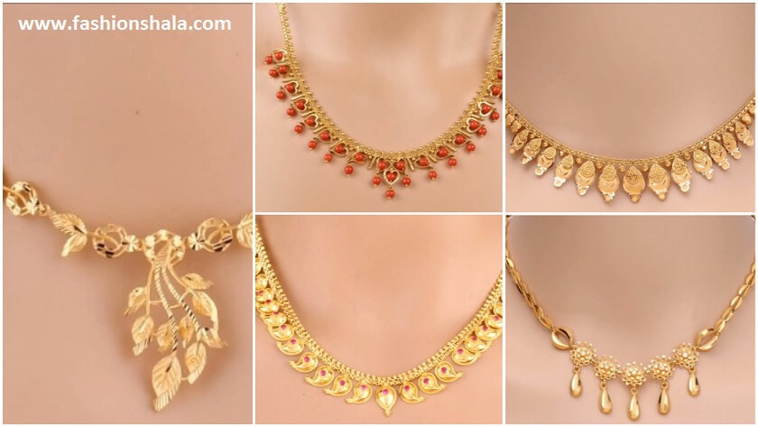 designer gold necklace featured